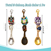 Natural Quartz Crystal & Tiger Eye & Sodalite & Alloy Enamel Pendant Decoration HJEW-NB00178-2