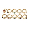 304 Stainless Steel Adjustable Open Cuff Rings RJEW-A071-13G-4