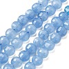 Natural Dyed White Jade Beads Strands G-C179-A6mm-10-2