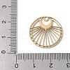 304 Stainless Steel Filigree Pendants STAS-K298-06G-3
