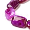Natural Striped Agate/Banded Agate Beads Strands G-B137-B01-01H-4