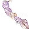 Natural Ametrine Nuggets Beads Stretch Bracelet for Her BJEW-JB06951-01-4