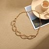 Alloy Oval Link Chain Necklaces FS-WG4256A-01-1