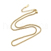 304 Stainless Steel Box Chain Necklace for Men Women NJEW-A008-05G-1