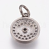 Brass Micro Pave Cubic Zirconia Charms ZIRC-F083-016B-RS-2