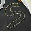 2mm Rack Plating Brass Singapore Chain Necklaces for Women Men MAK-L044-27G-3