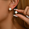 Exquisite Stainless Steel Rhinestone Hoop Earrings AK6534-3-1