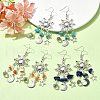 3 Pairs 3 Style Natural Mixed Gemstone Chips Chandelier Earrings EJEW-TA00337-2