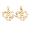 Real 18K Gold Plated Brass  Pendants KK-J042-43G-H-1