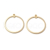 Brass 2-Loop Link Pendants KK-V003-08-1