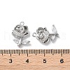 Brass Micro Pave Clear Cubic Zirconia Pendants KK-Z049-02P-3