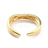 Cubic Zirconia Star Cuff Ring RJEW-C018-16G-02-3