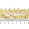 Half Golden Plated Electroplate Beads Strands EGLA-H104-09A-HP01-4