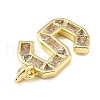 Brass Micro Pave Cubic Zirconia Pendants KK-V014-01G-19-2