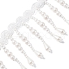 Polyester & Imitation Pearl Beaded Tassel Ribbon OCOR-XCP0002-70-1