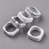 Square Opaque Resin Finger Rings RJEW-S046-003-B01-1