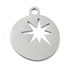 Non-Tarnish 304 Stainless Steel Pendants STAS-B056-26P-03-1