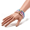 Handmade Polymer Clay Heishi Beads Stretch Bracelets Set BJEW-JB07394-6