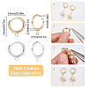 SUNNYCLUE 12Pcs 2 Colors 201 Stainless Steel Huggie Hoop Earring Findings STAS-SC0004-68-2