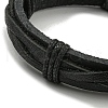 Adjustable PU Leather Waxed Cord Bracelets BJEW-F468-13-3