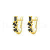 Elegant Geometric 925 Sterling Silver Cubic Zirconia Hoop Earrings TC0914-5-2