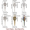 SUNNYCLUE 24Pcs 6 Styles Tibetan Style Alloy Pendants FIND-SC0009-77-2