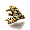 Brass Micro Pave Black Cubic Zirconia Beads KK-V011-26G-2
