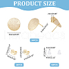 Unicraftale 24Pcs Brass Ear Stud Findings KK-UN0002-83-5