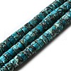 Synthetic Silver Line Turquoise Beads Strands G-L617-F03-3x6mm-2