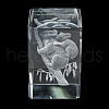3D Laser Engraving Animal Glass Figurine DJEW-R013-01E-2
