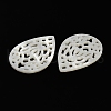 Natural White Shell Hollow Pendants SSHEL-M022-11-2