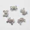 Brass Micro Pave Grade AAA Cubic Zirconia Beads ZIRC-P026-06P-NR-2