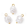 Eco-Friendly Plastic Imitation Pearl Charms PALLOY-JF03968-01-1