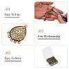 Tibetan Style Alloy Chandelier Components Links and Iron Chandelier Component Links PALLOY-TA0001-56AB-5