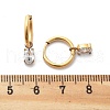 Ion Plating(IP) 304 Stainless Steel Micro Pave Cubic Zirconia Hoop Earrings STAS-R004-07G-02-5