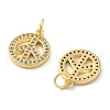 Brass Micro Pave Cubic Zirconia Charms KK-C092-04G-2