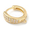 Brass Micro Pave Clear Cubic Zirconia Stud Earring Findings ZIRC-L097-024G-2