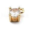 Brass Micro Pave Cubic Zirconia Charms KK-C057-01G-2