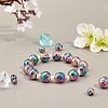 Electroplated Natural Lava Rock Beads G-NB0001-43-5