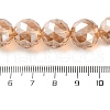 Transparent Electroplate Glass Beads Strands EGLA-N002-34E-F01-4