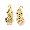 Brass Micro Pave Colorful Cubic Zirconia Charms KK-E068-VF122-1