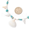 Summer Beach Natural Shell Pendant Necklaces NJEW-TA00197-3