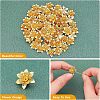 SUPERFINDINGS 3D Brass Bead Caps KK-FH0002-69B-3