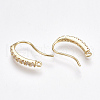 Brass Earring Hooks X-KK-T038-252G-2