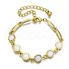 Electroplated Alloy Link Bracelets BJEW-T012-010-RS-1