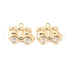 Brass Micro Pave Cubic Zirconia Pendants KK-E090-17G-1