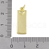 Brass Micro Pave Clear Cubic Zirconia Pendants KK-P266-06G-V-3