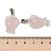 Natural Rose Quartz Pendants G-B127-10P-14-4
