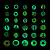 CHGCRAFT 60Pcs 30 Style Luminous Glass Eyes Cabochons GLAA-CA0001-56-7