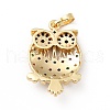Brass Micro Pave Cubic Zirconia Pendants KK-H433-22G-2